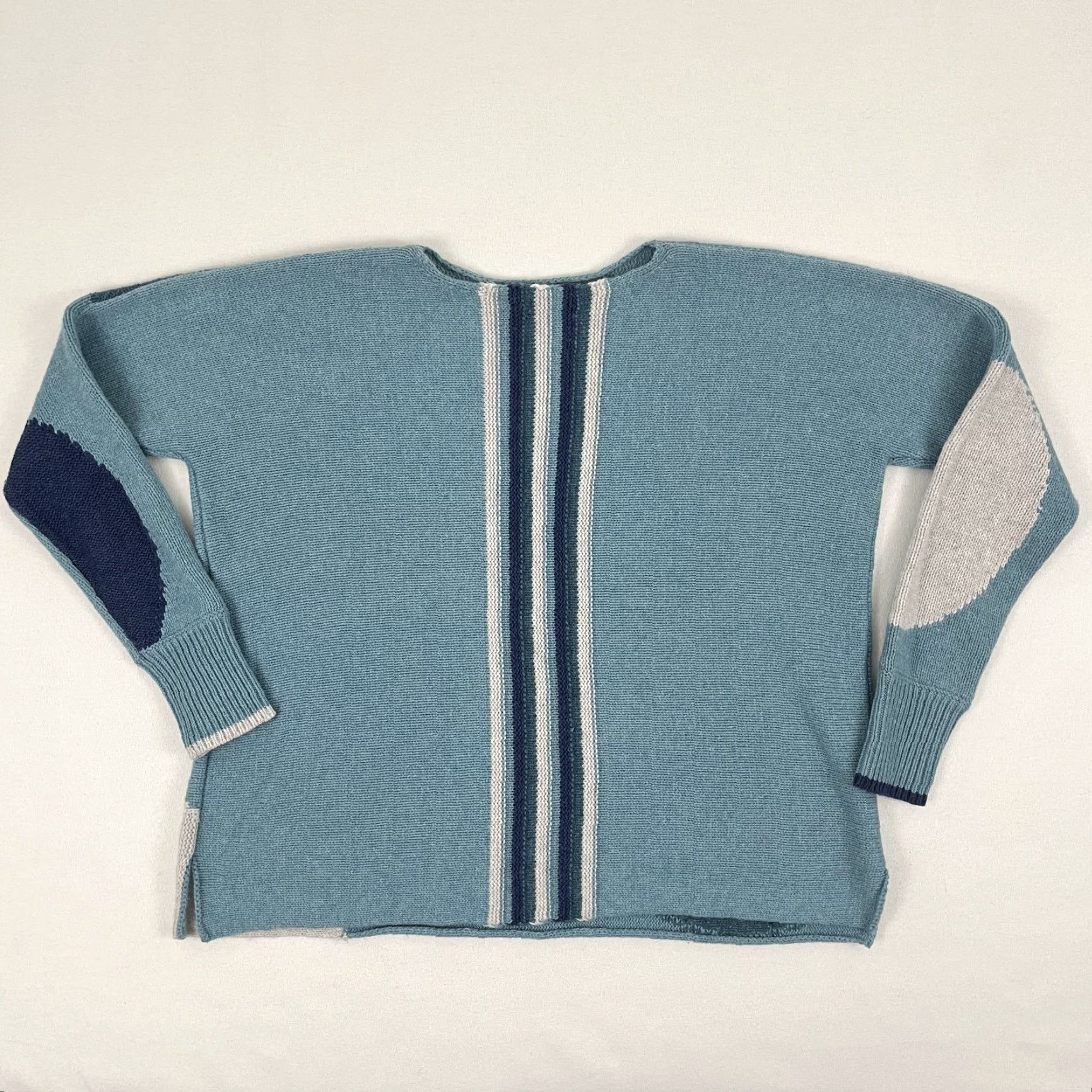 Vintage Zaket & Plover Sweater Womens XS Blue Abstract Circle Motif Merino Wool Blend Size XS / US 0-2 / IT 36-38 - 7 Thumbnail