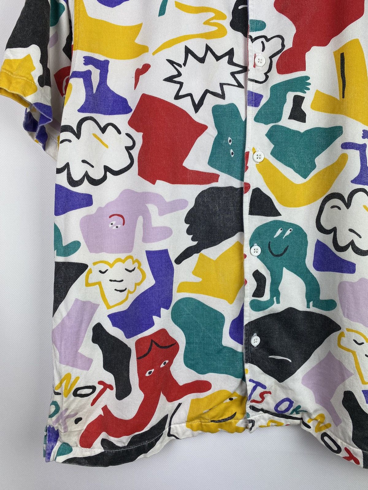 Other Lazy Oaf men’s viscose short sleeve overprinted shirt Size US XS / EU 42 / 0 - 8 Thumbnail