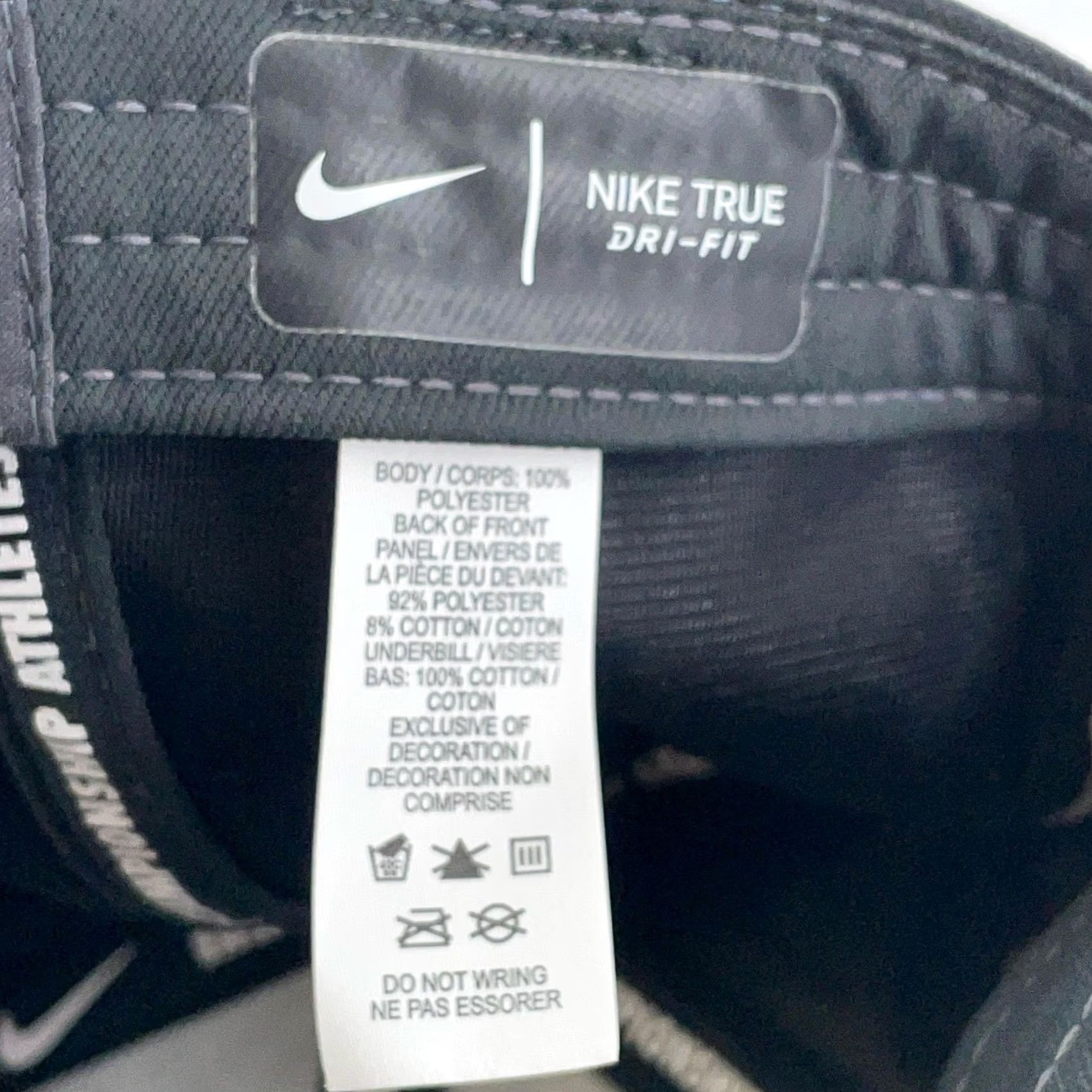 Nike Nike Hat Cap Fitted Mens Black Gray Dri-FIT True Embroidered U Miami Size ONE SIZE - 7 Thumbnail