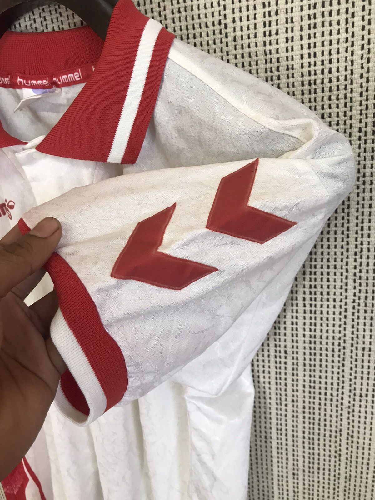 Hummel ‼️VINTAGE 90s DEMARK SOCCER JERSEY HUMMEL‼️ Size US M / EU 48-50 / 2 - 6 Thumbnail