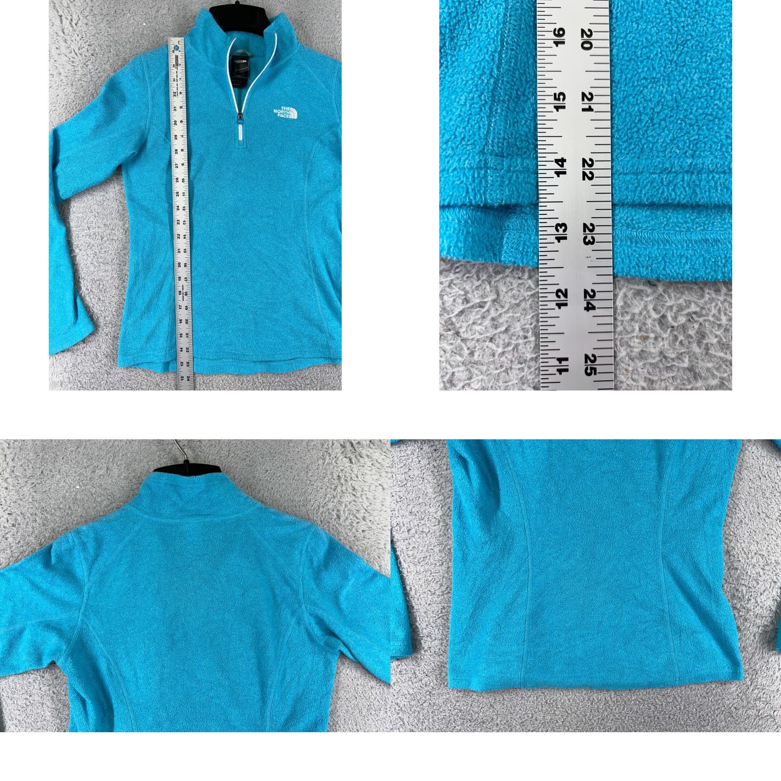 The North Face The North Face Sweater Women XS Blue 100% Polyester Fleece Mock Neck Size XS / US 0-2 / IT 36-38 - 9 Thumbnail
