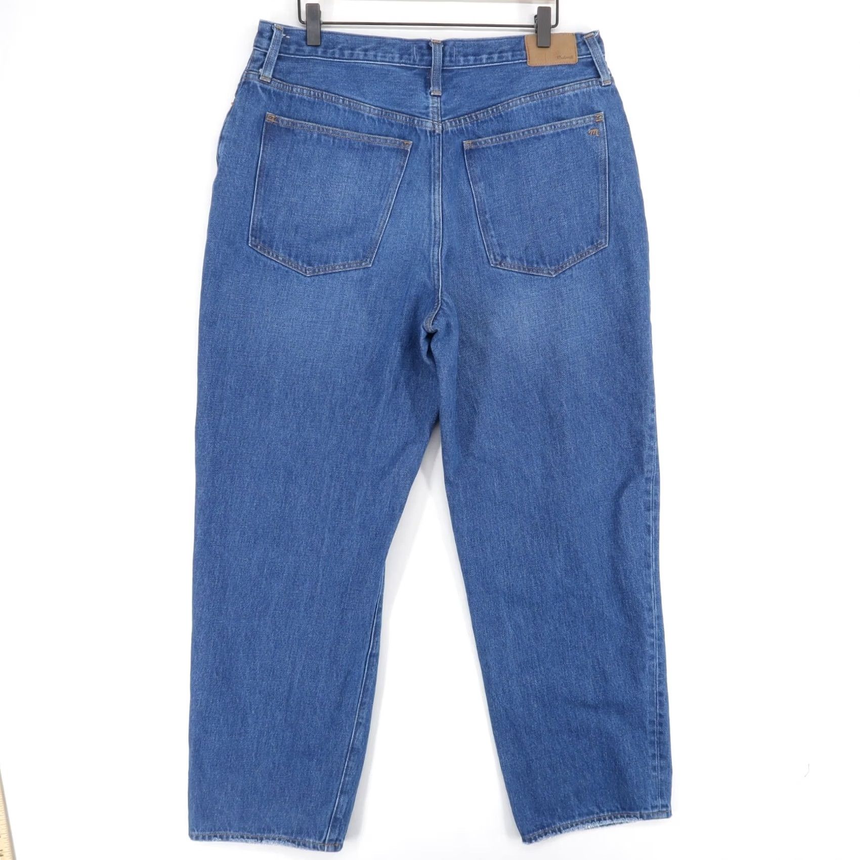 Madewell Madewell Baggy Straight Jeans Womens 32 Blue High Rise Cotton Hemp Denim Modern Size 24" / US 00 / IT 34 - 3 Thumbnail