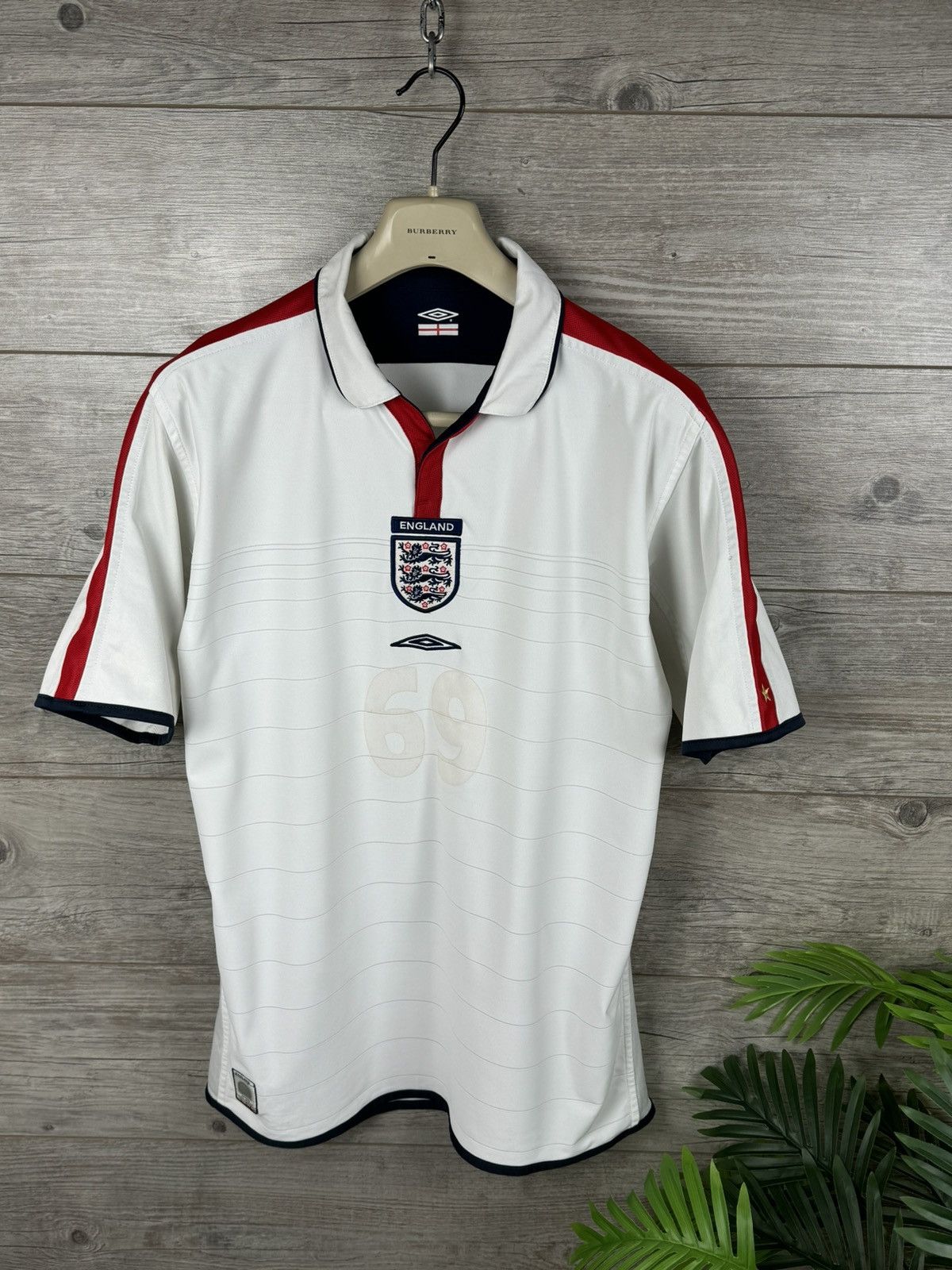 Umbro × Vintage UMBRO ENGLAND 🏴󠁧󠁢󠁥󠁮󠁧󠁿 Double-sided football T-shirt Kellow 69 Size US L / EU 52-54 / 3 - 3 Thumbnail