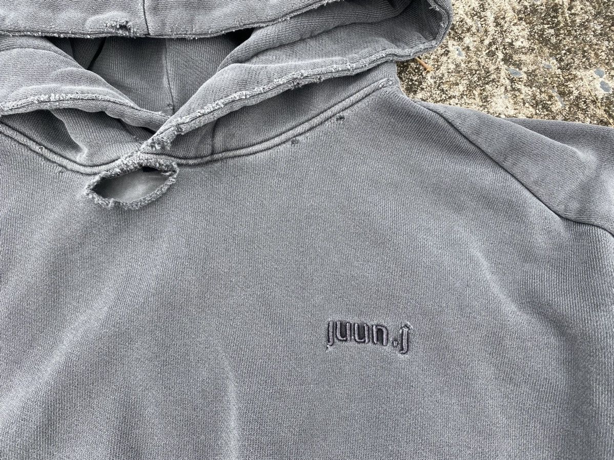 Juun.J Juun.j Distressed + Sunfaded Boxy Cut Hoodie Size US M / EU 48-50 / 2 - 5 Thumbnail
