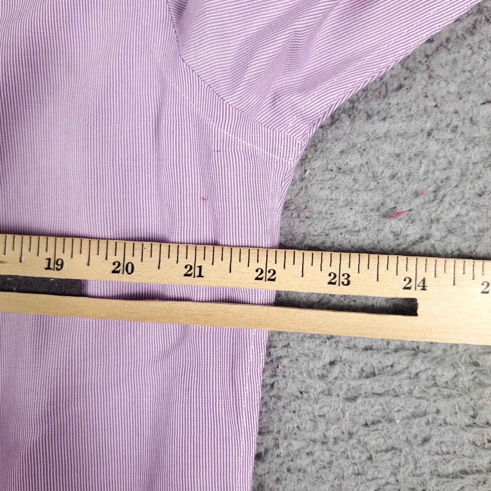 Brooks Brothers Brooks Brothers Dress Shirt Mens 16 Purple Striped Long Sleeve Button-Down Regular Fit Size 42R - 6 Thumbnail