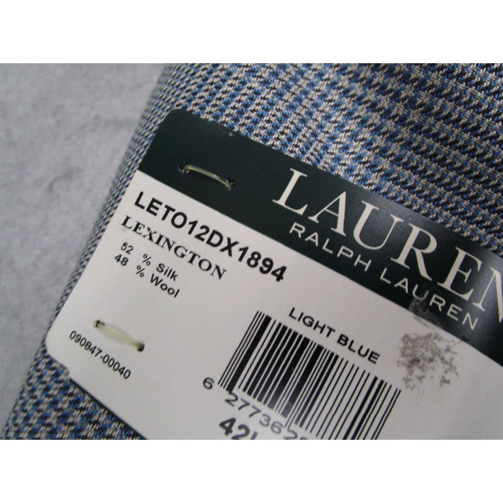 Ralph Lauren Lauren Ralph Lauren Mens 42 Long Blue Lexington 2 Button Silk Wool Single-Breasted Blazer Size 42R - 7 Thumbnail