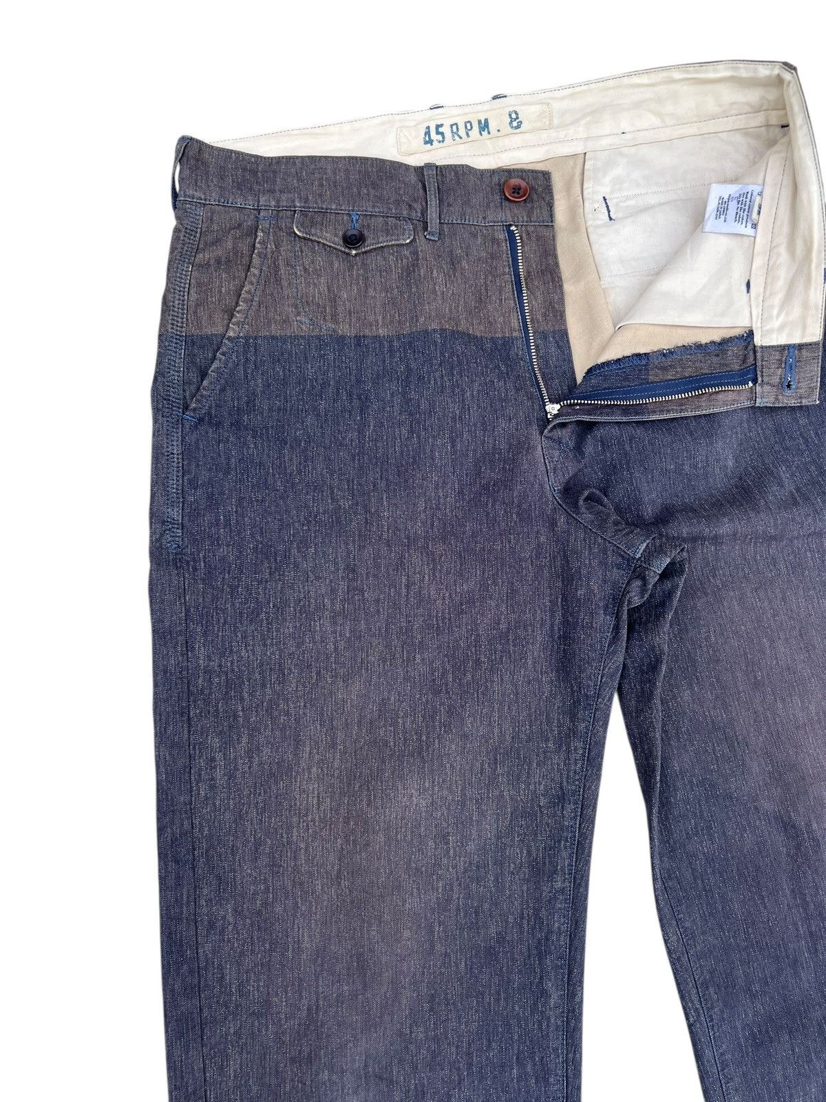 45rpm 45rpm Japan Fade Distressed Loose Trouser Chinos Pant Size US 35 - 8 Thumbnail