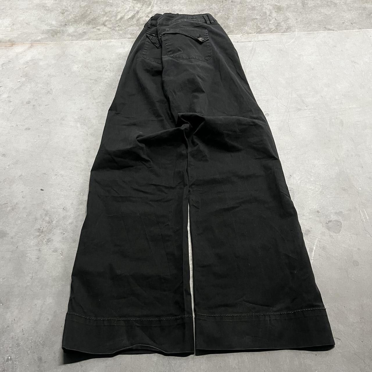 Japanese Brand × Vintage Vintage Y2K/2000s Baggy Wideleg Black Essential Pants! Size US 32 / EU 48 - 5 Thumbnail