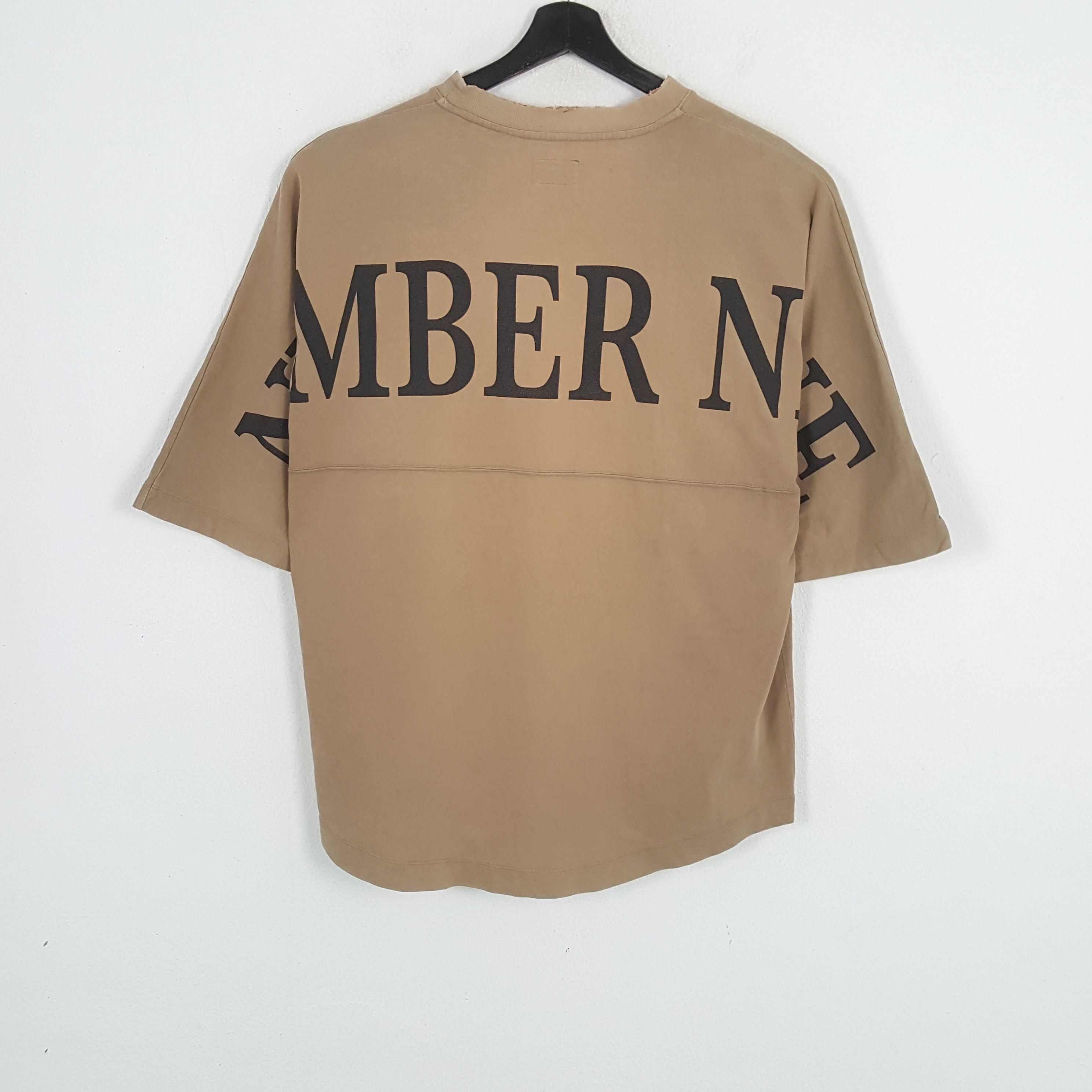 Number (N)ine NUMBER (N)INE Japanese Brand Big Spellout Tshirt Size US XL / EU 56 / 4 - 1 Thumbnail