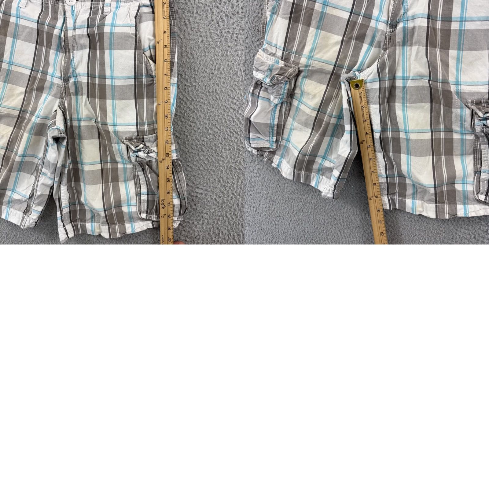 Ocean Pacific VINTAGE Ocean Pacific Shorts Mens 30 Blue Plaid Cargo Skate Surf Casual Y2K Size US 33 - 8 Thumbnail