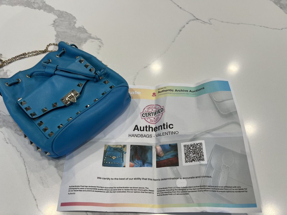 Valentino Valentino Garavani Rockstud Mini Bucket Bag – Turquoise Size ONE SIZE - 11 Thumbnail