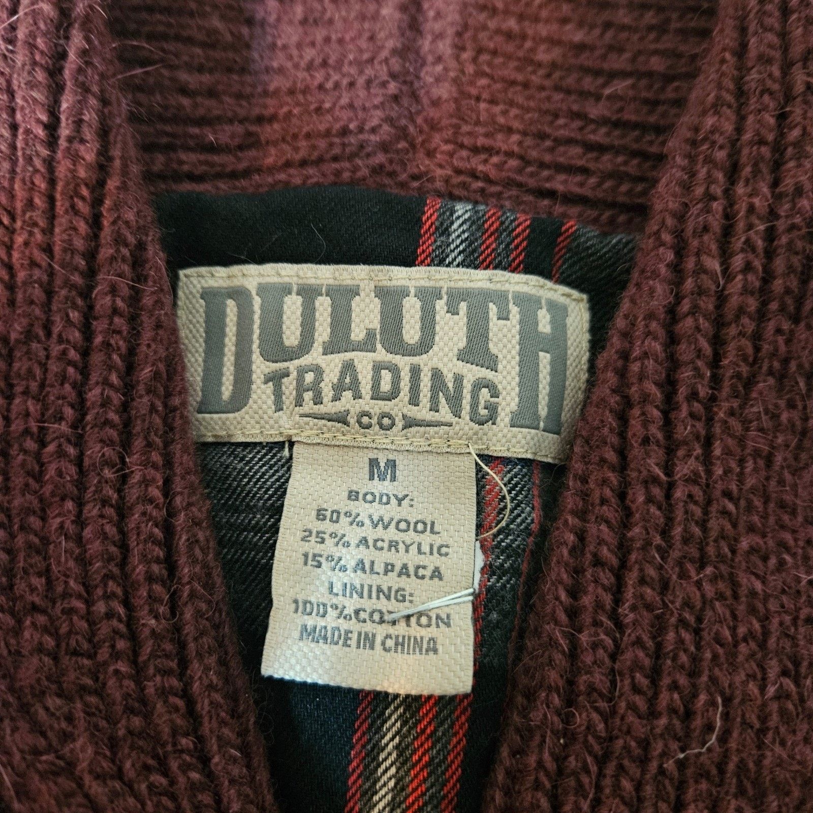 Duluth Trading Company Duluth Trading Co Mens Shawl Cardigan Sweater Wool Blend M Size US M / EU 48-50 / 2 - 6 Thumbnail