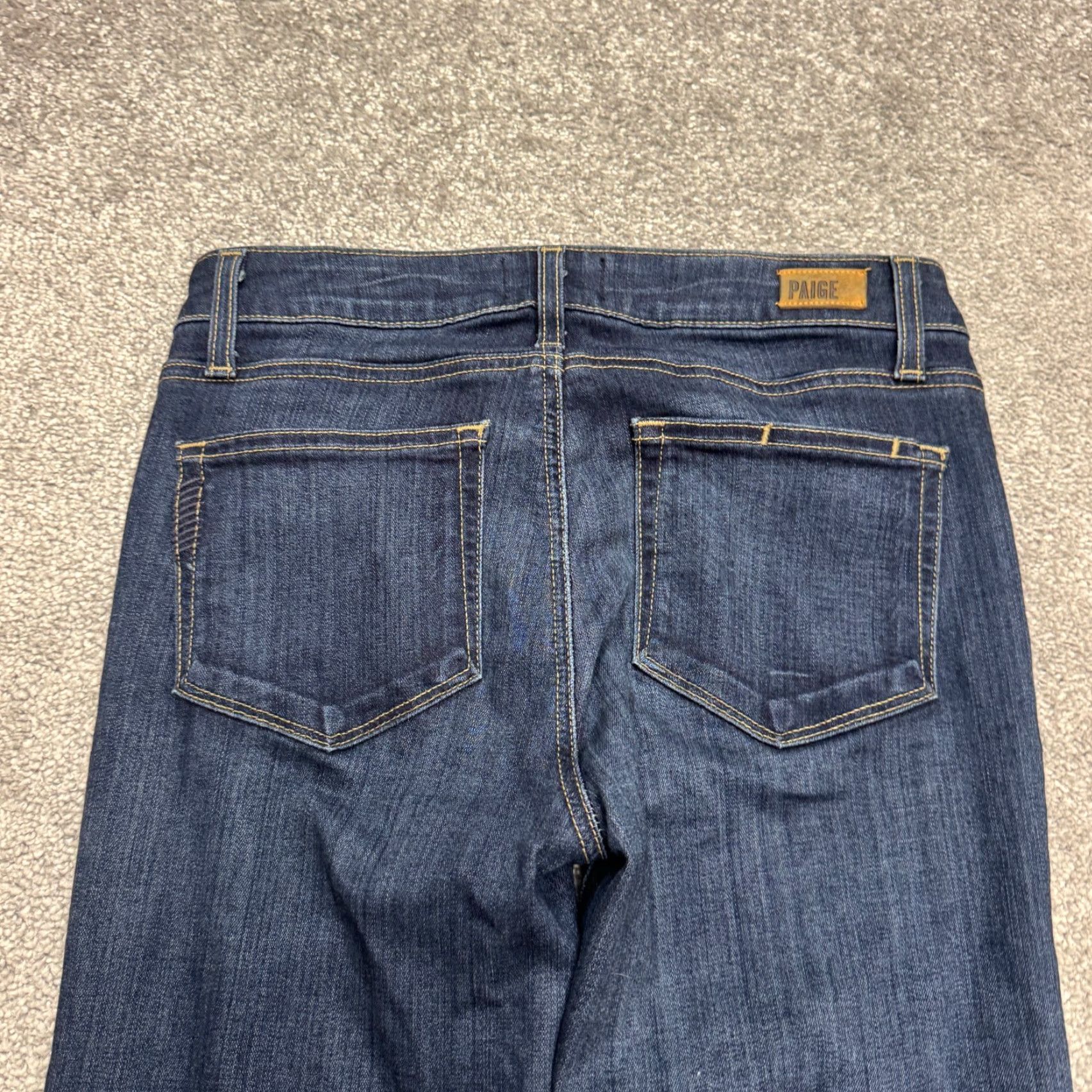 Paige PAIGE Skyline Denim Jeans Women 27 Dark Wash Cropped Mid Rise 28in Inseam Regular Fit Blue Size 27" / US 4 / IT 40 - 4 Thumbnail