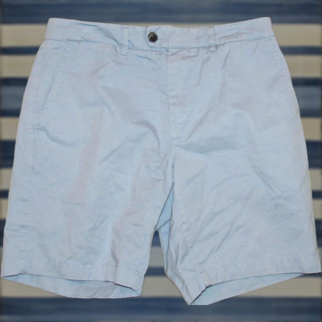 Vintage CRIQUET Blue 8" Cotton Chino Shorts 30 Men Regular Waist 30 Inseam 8 100% Cotton Chino Mens Blue Shorts Size US 30 / EU 46 - 1 Thumbnail
