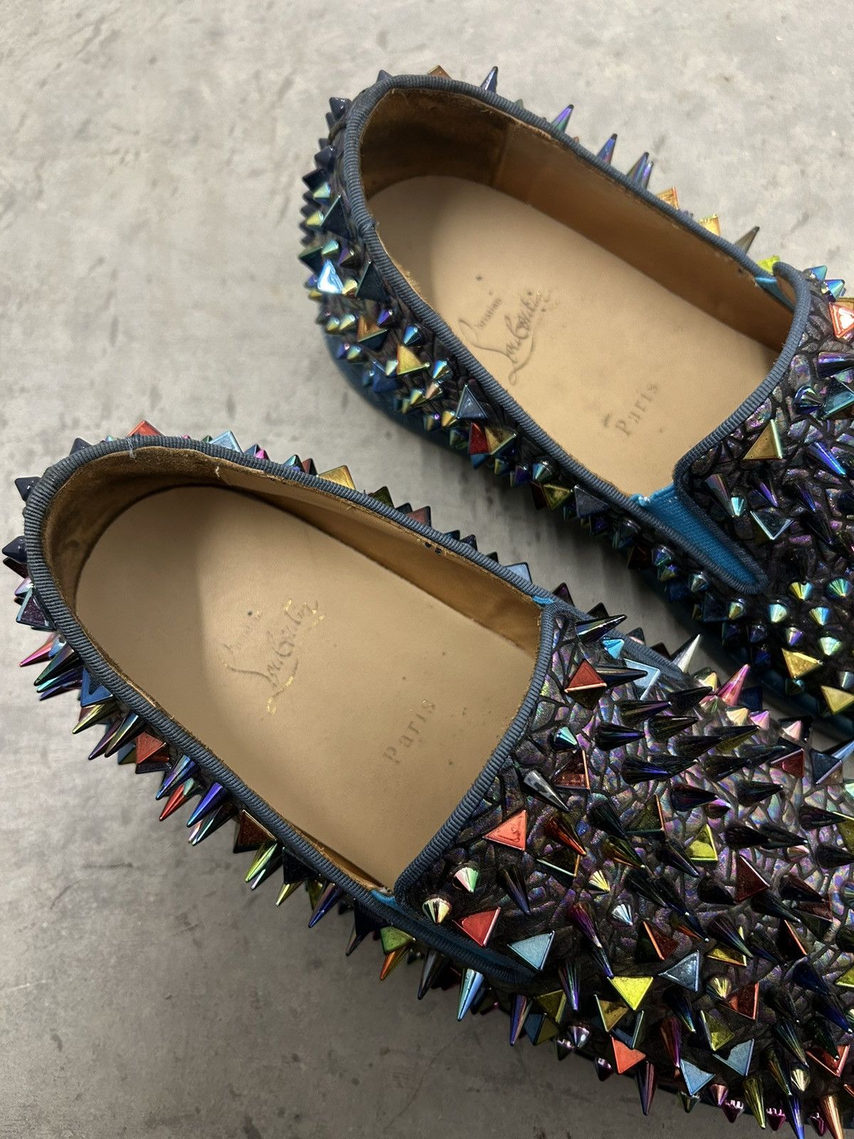 Christian Louboutin Christian Louboutin Spiked Slip On Boat Loafers 44 Size US 11 / EU 44 - 2 Thumbnail