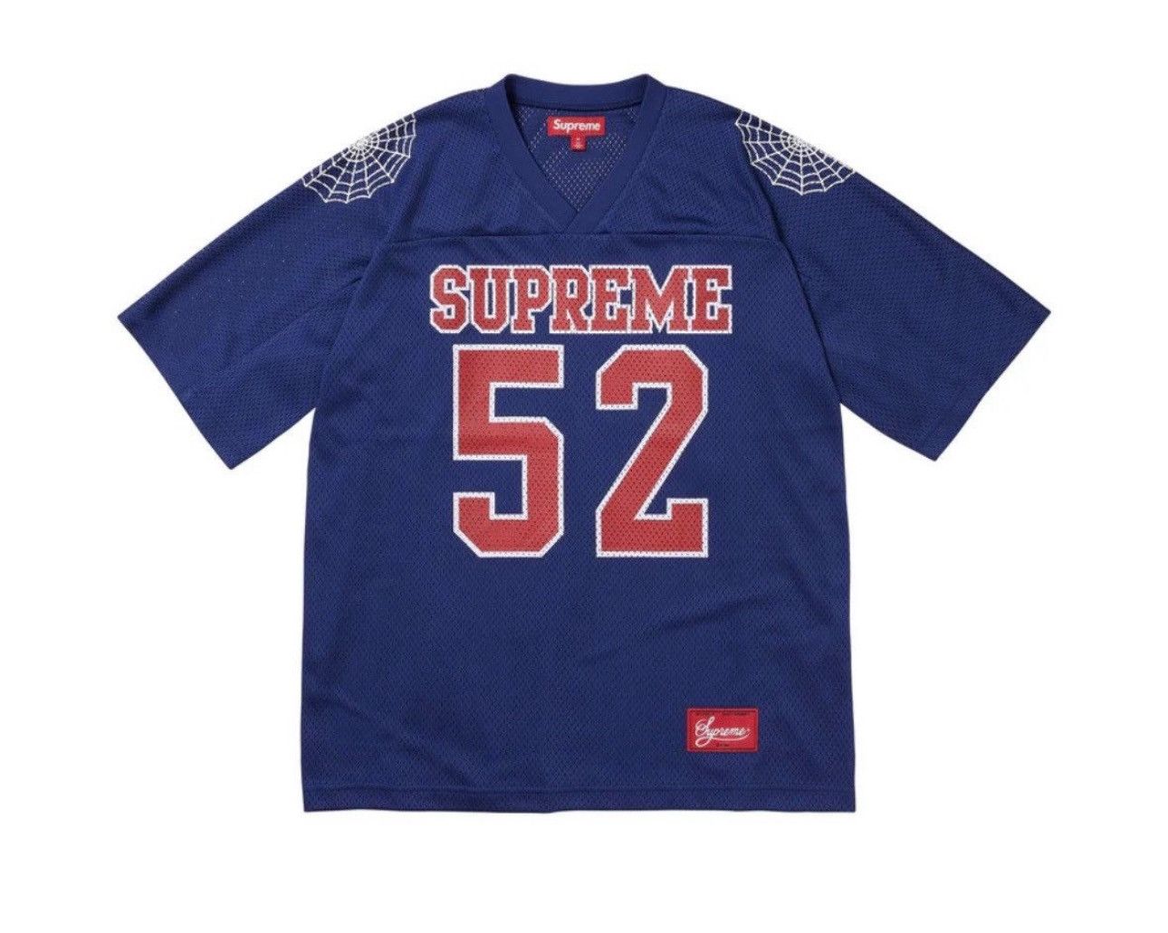 image of Supreme Spiderweb Football Jersey Navy - (Xl) Ss24, Men's