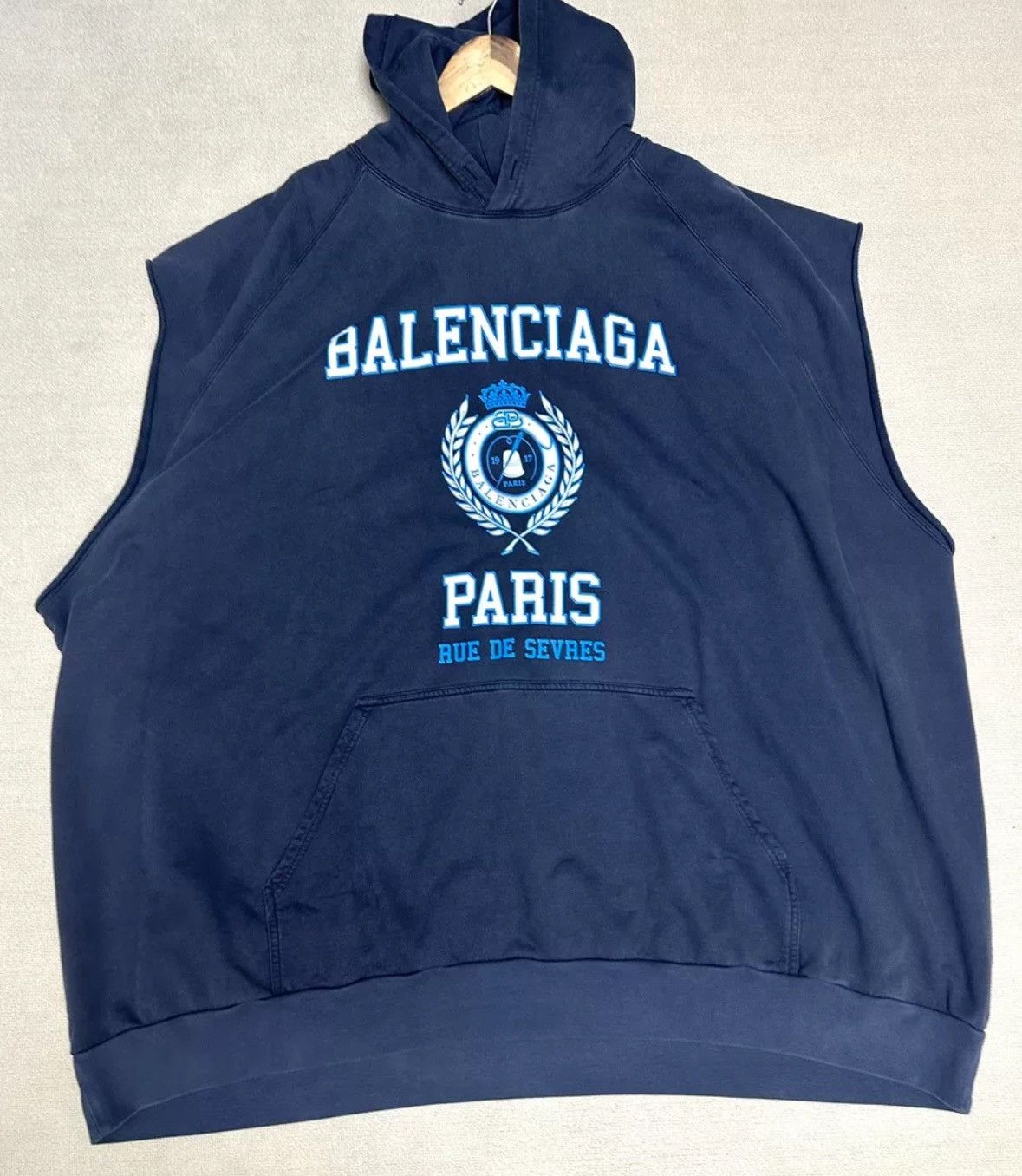 Balenciaga 22FW Crown Wheat Ear Vest Shoulder Hoodie