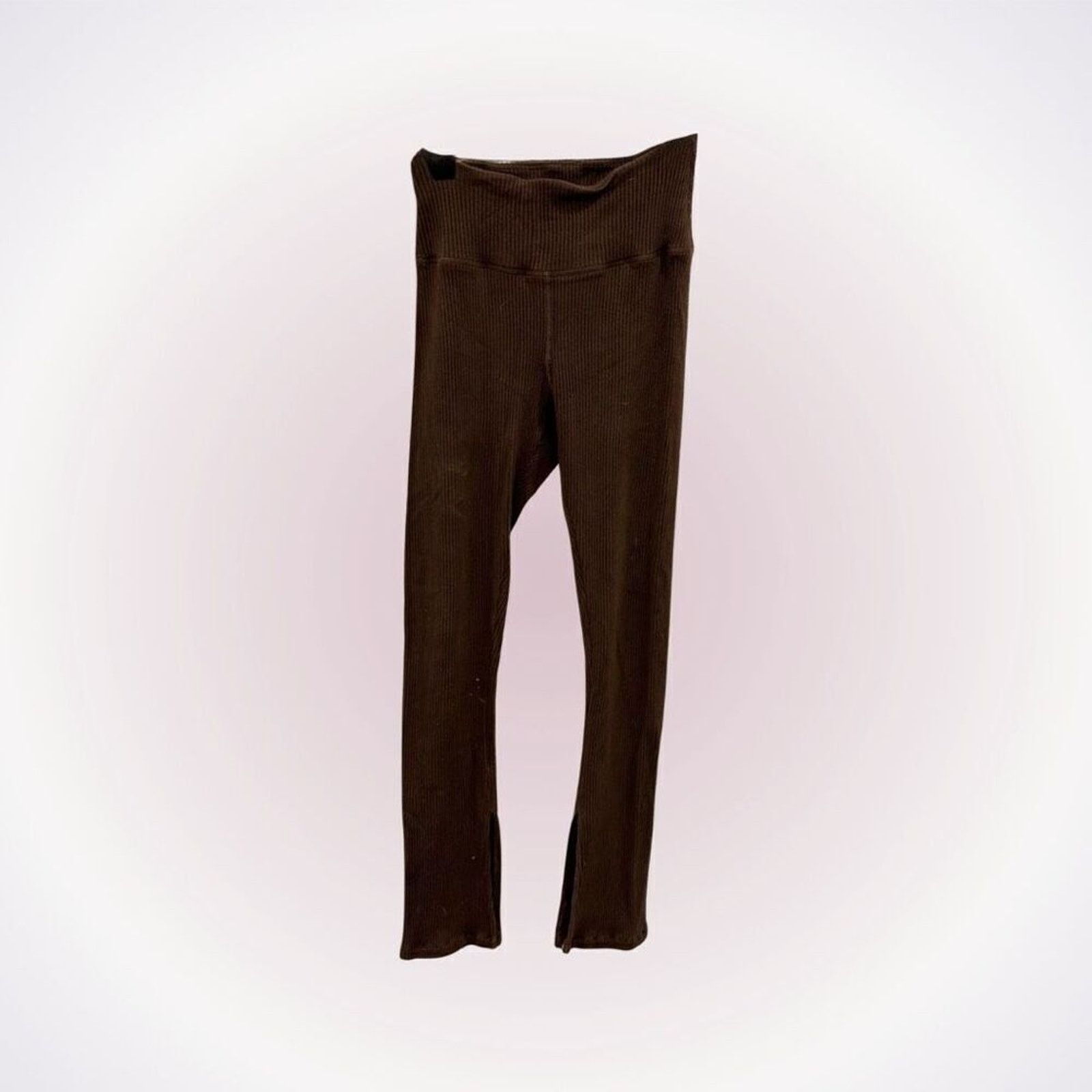 Other Year of Ours lounge flare pants in dark oak ribbed | Sz S Size 27" / US 4 / IT 40 - 1 Thumbnail