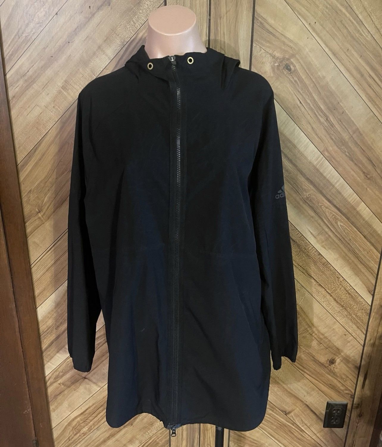 Adidas Adidas Men’s XL Black And Gray Full Zip Hooded Windbreaker Size US XL / EU 56 / 4 - 2 Thumbnail