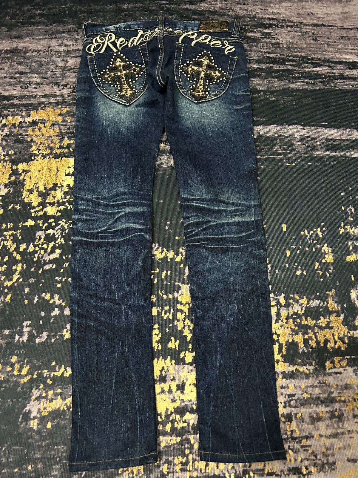 Ed Hardy Redpepper Cross Leopard Slim Jeans Size US 27 - 4 Thumbnail