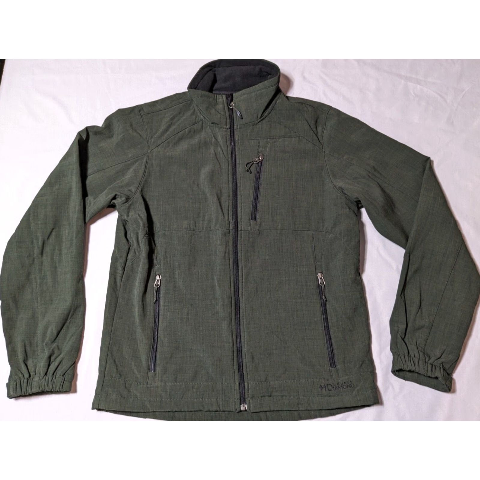 Black Diamond BLACK DIAMOND DOUBLE DIAMOND Men Small Green Full Zip Soft Shell Fleece Lined Jacket EUC Size US S / EU 44-46 / 1 - 7 Thumbnail