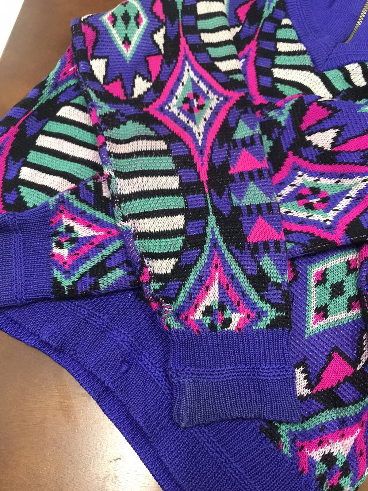 Japanese Brand Vintage Fablice Japan Ski Multicolour Pullover Knitwear Size US M / EU 48-50 / 2 - 4 Thumbnail