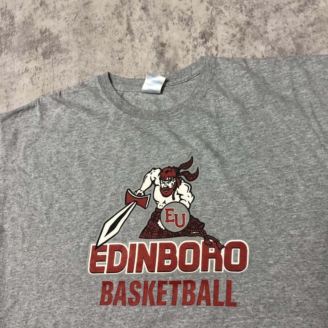 Gildan Grey Edinboro University basketball t-shirt Size US XXL / EU 58 / 5 - 2 Thumbnail