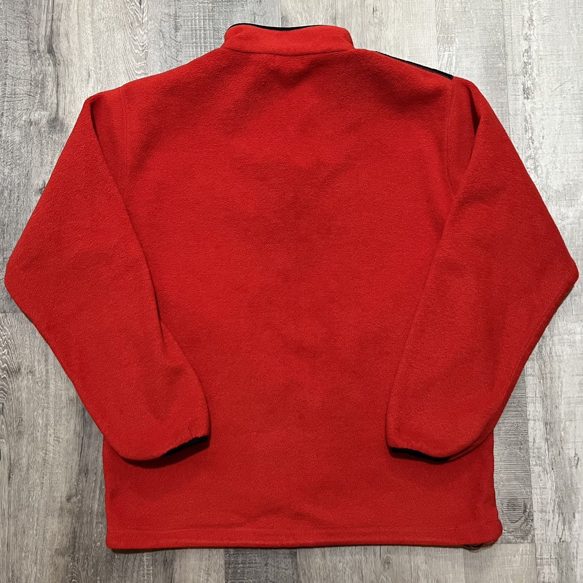 Polo Ralph Lauren × Vintage VTG Polo Ralph Lauren 80s/90s Red 1/4 Zip Fleece Jacket Size US XL / EU 56 / 4 - 3 Thumbnail
