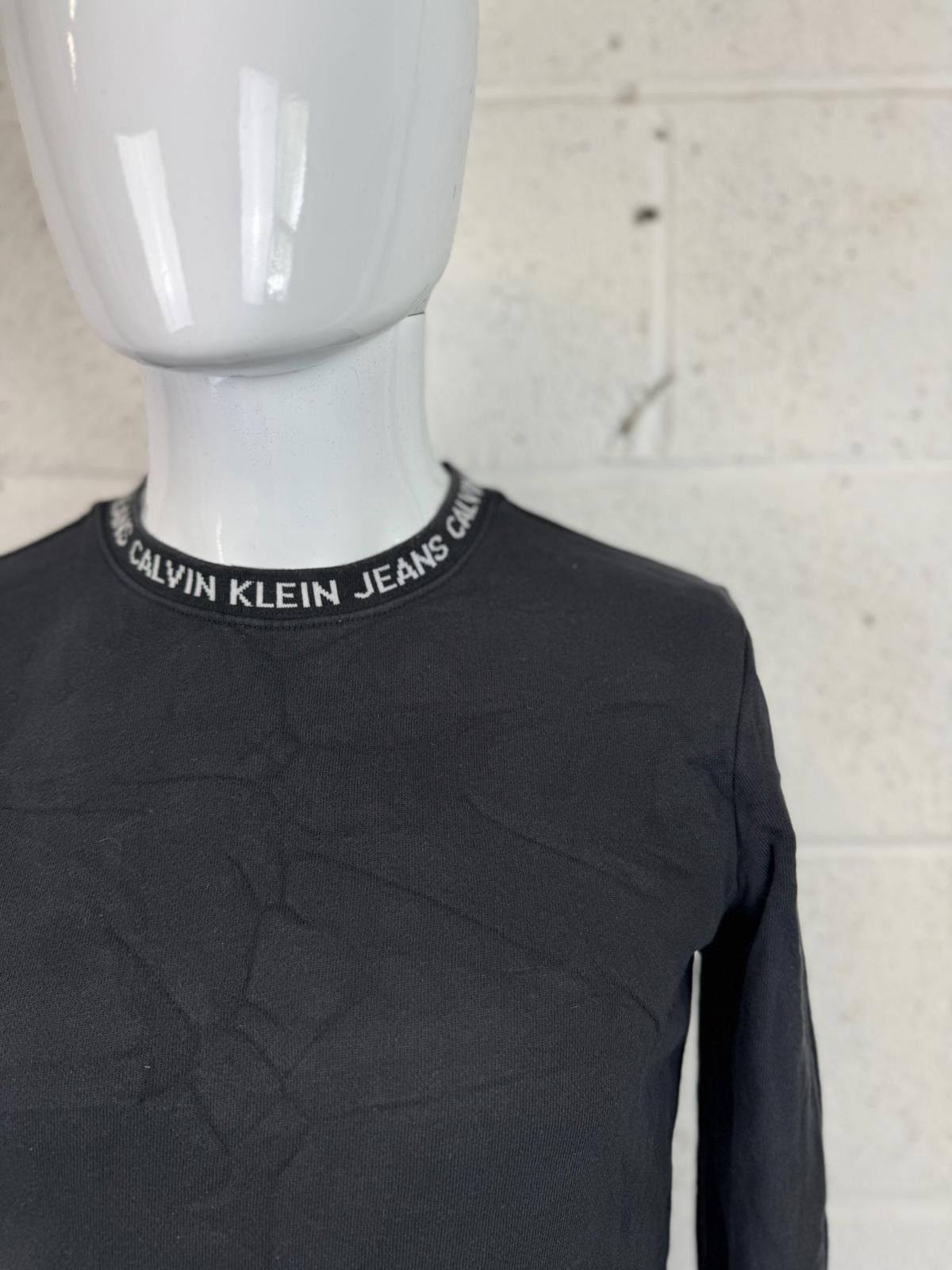 Designer Calvin Klein Jeans Womens Long Sleeve T-Shirt Size 14 Size L / US 10 / IT 46 - 2 Thumbnail