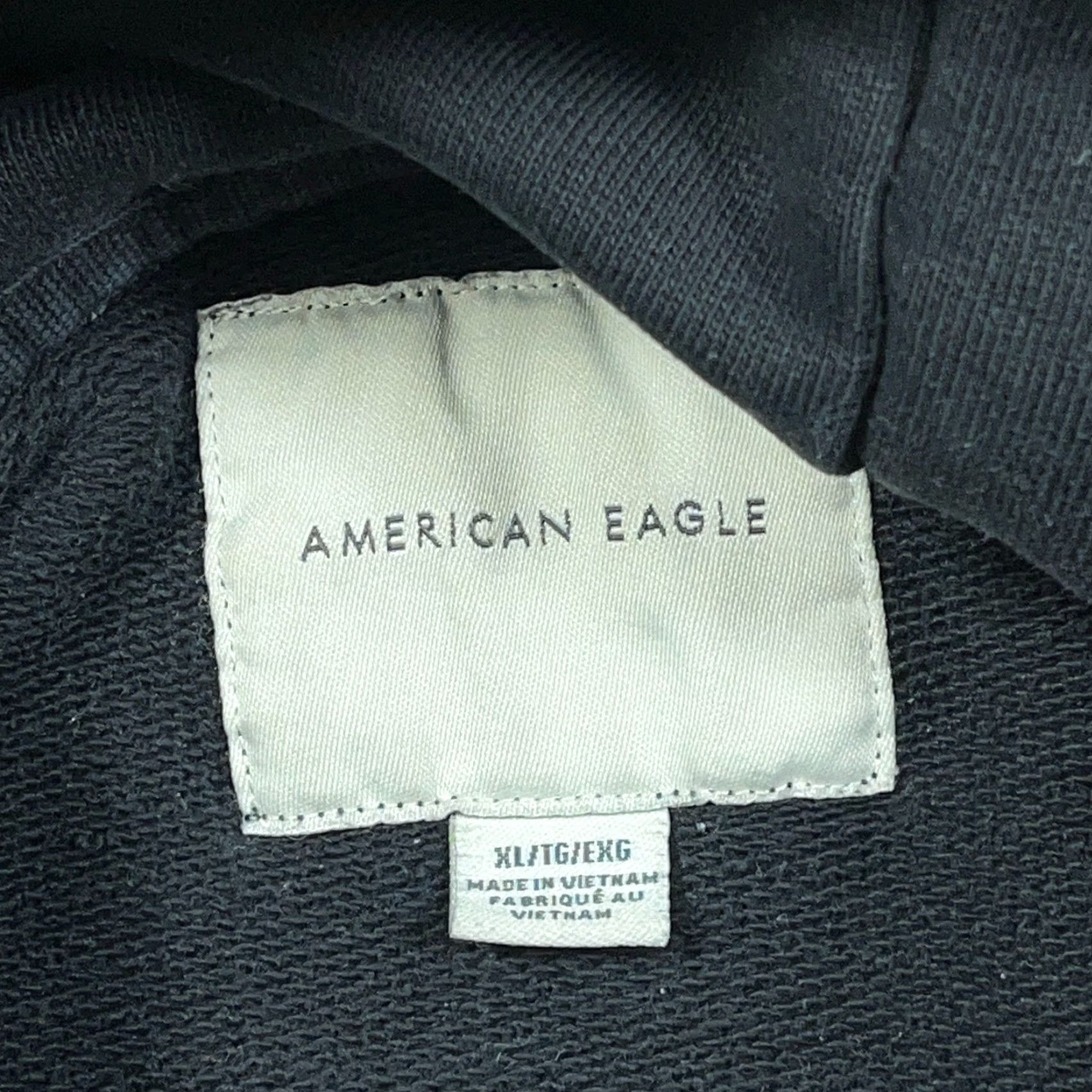 American Eagle Outfitters VINTAGE American Eagle Hoodie Men XL Black Sweatshirt Spellout Pullover Retro Heavy Size US XL / EU 56 / 4 - 3 Thumbnail