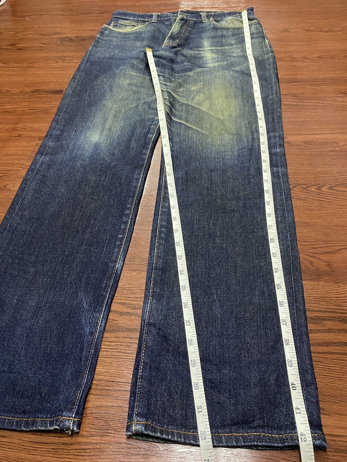 Japanese Brand Vintage Japanese Brands Uniqlo S003 Mud Wash Loose Jeans Size US 32 / EU 48 - 10 Thumbnail