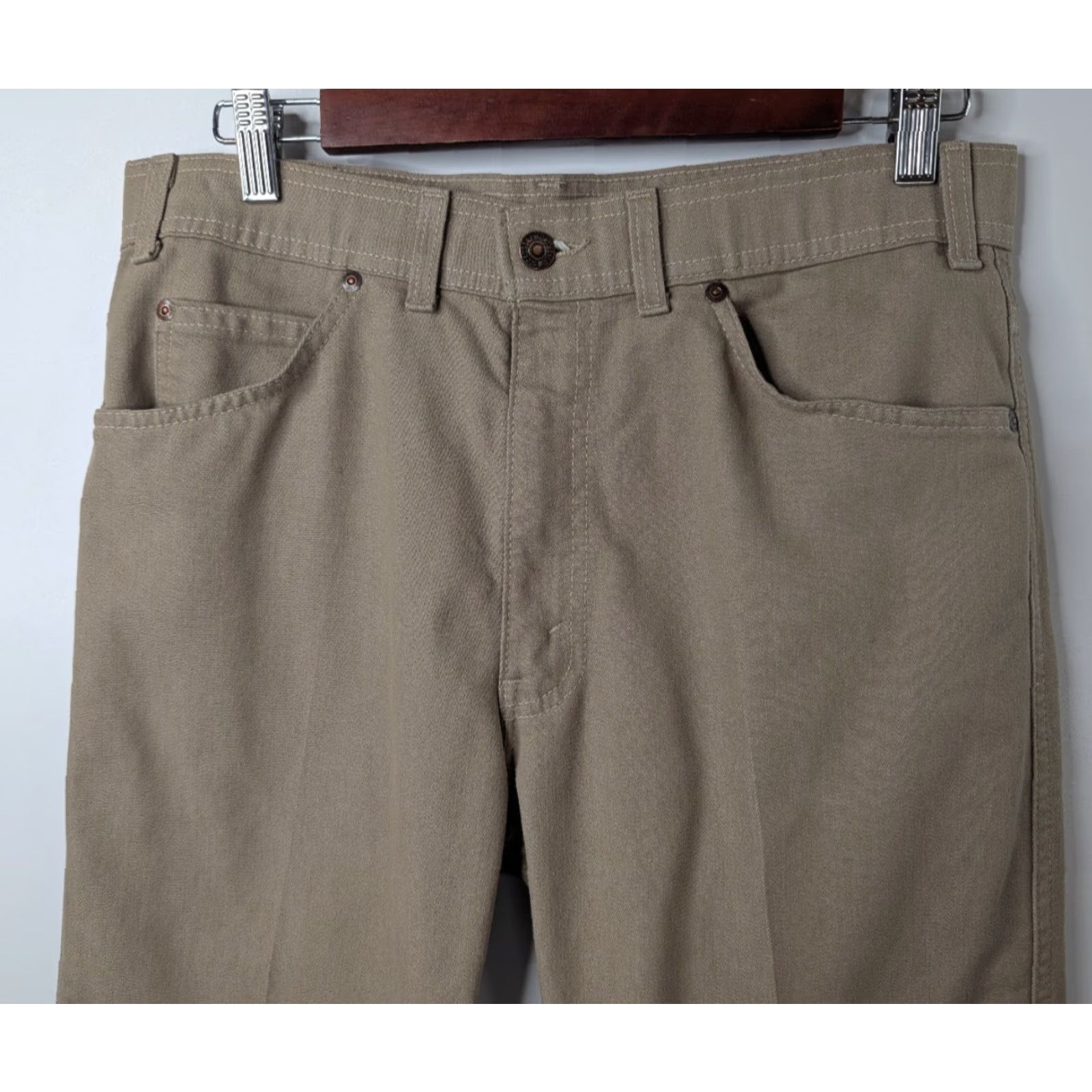 Levi's VTG Levi's Men Pants 34x30 Beige Chino With A Skosh More Room Stretch Yarns Levi's Pants Beige Chino 34x30 5-Pocket Mens Vintage Regular Size US 34 / EU 50 - 3 Thumbnail