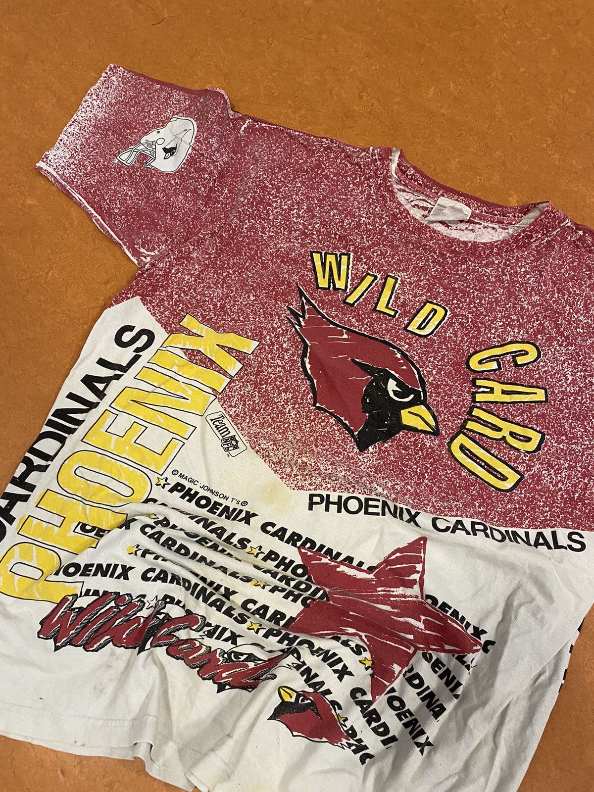NBA × Vintage Vintage PHOENIX CARDINALS Magic Johnson T Shirt All Over NBA Size US XL / EU 56 / 4 - 2 Thumbnail