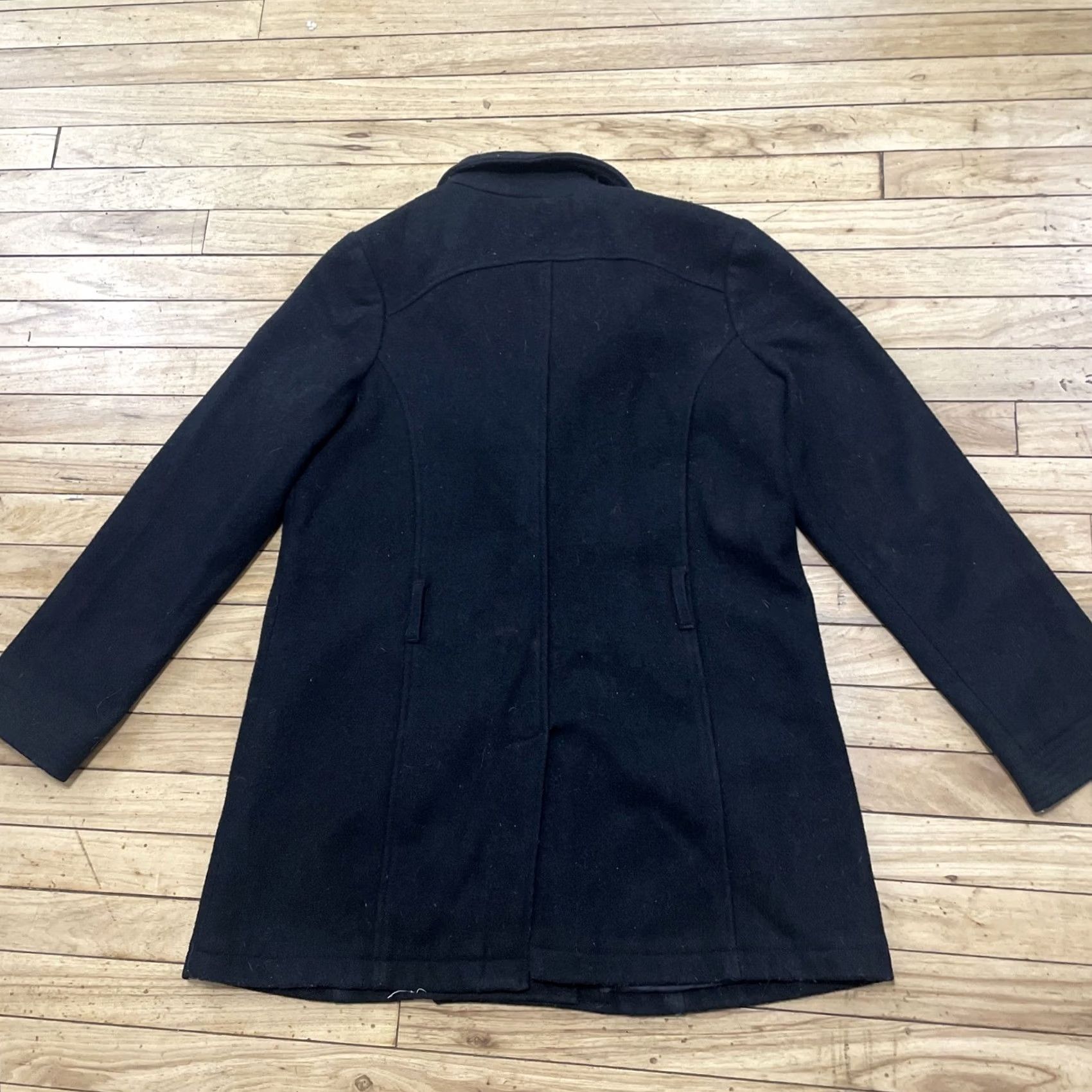 Old Navy VINTAGE Old Navy Wool Blend Coat Adult L Black Double Breasted Naval Lined Pockets Y2K Mens Womens Unisex Adults Coat Size US L / EU 52-54 / 3 - 2 Thumbnail