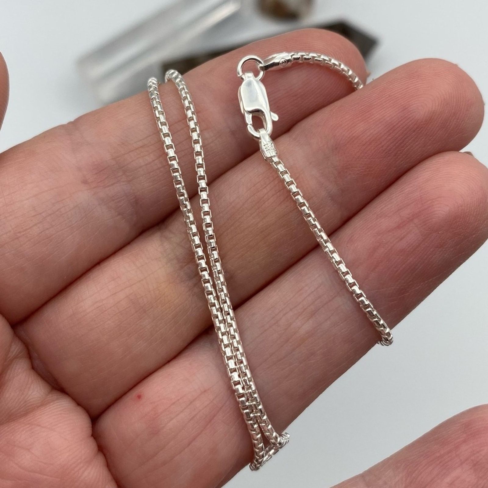The Unbranded Brand Sterling Silver Round Box Chain 16” Size ONE SIZE - 5 Thumbnail