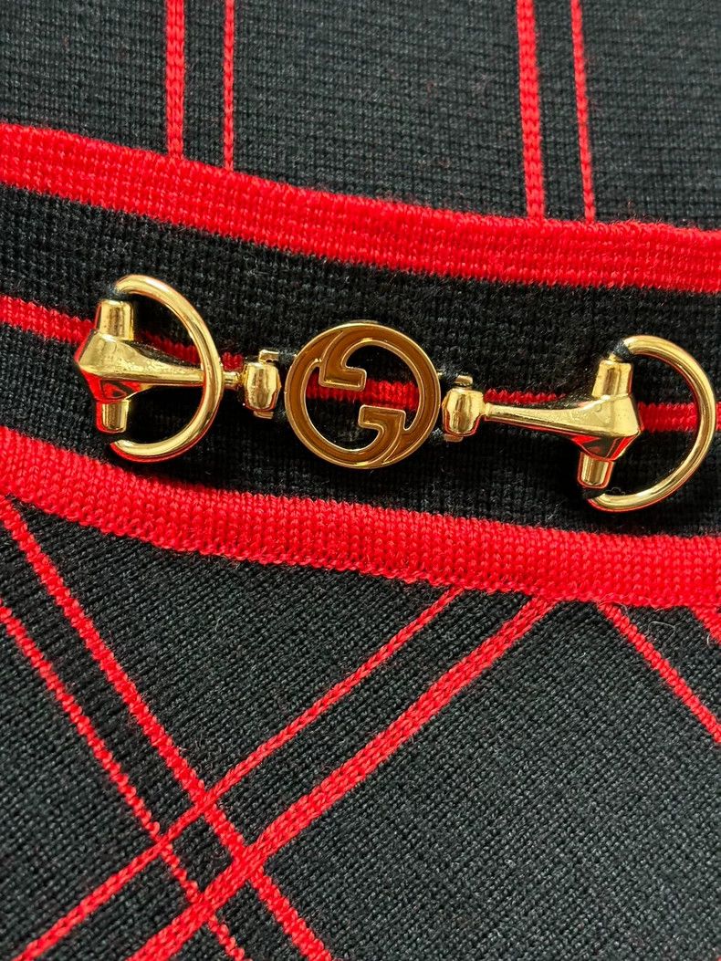 Gucci Gucci Size XS Horse buckle series plaid wool trousers 2503- Size 29" - 6 Thumbnail