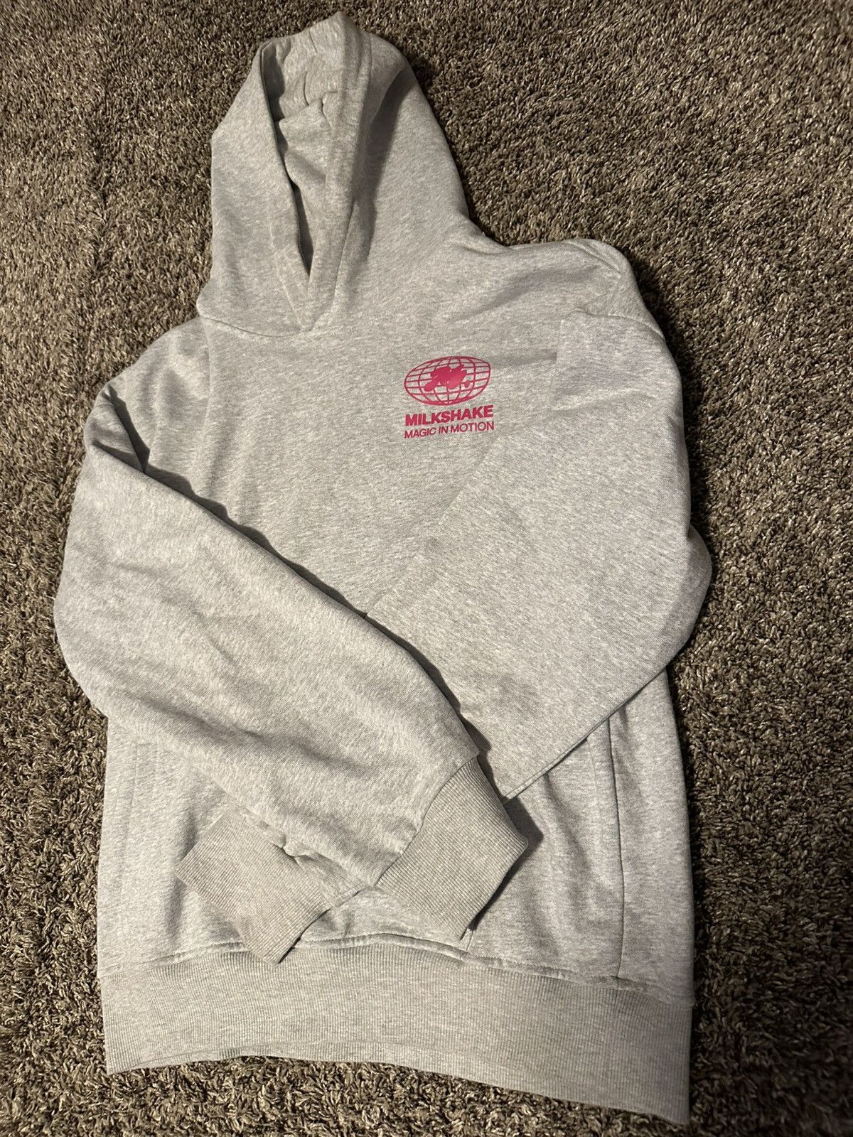 Other Milkshake Grey Pullover Graphic Hoodie Size Medium M Cotton Size US M / EU 48-50 / 2 - 1 Thumbnail