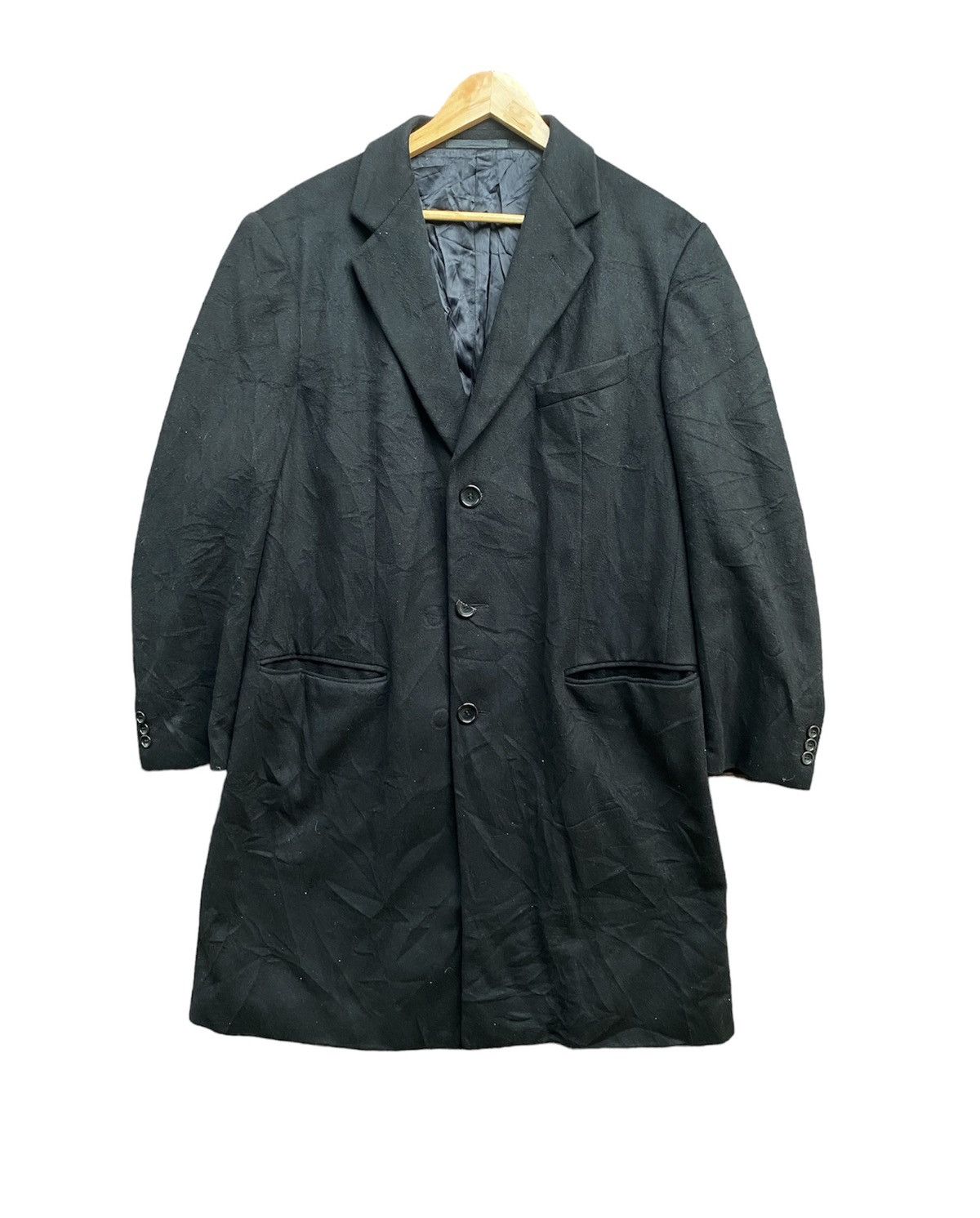Armani × Vintage Vintage Armani Wool Long Jacket Size US M / EU 48-50 / 2 - 1 Thumbnail