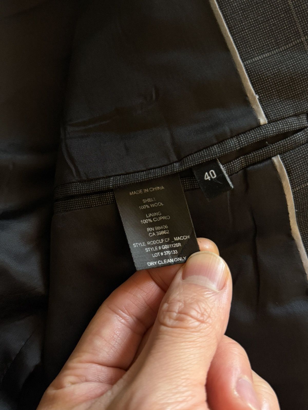Theory Theory Men’s Blazer - Size 40S - Tailored Slim (Charcoal) Size 40S - 4 Thumbnail