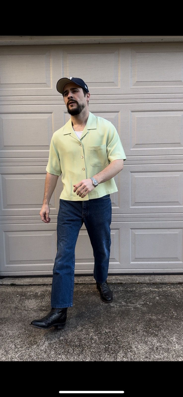 Vintage Vintage Silk Cropped Camp Collar Shirt Bowling Boxy Size US M / EU 48-50 / 2 - 3 Thumbnail