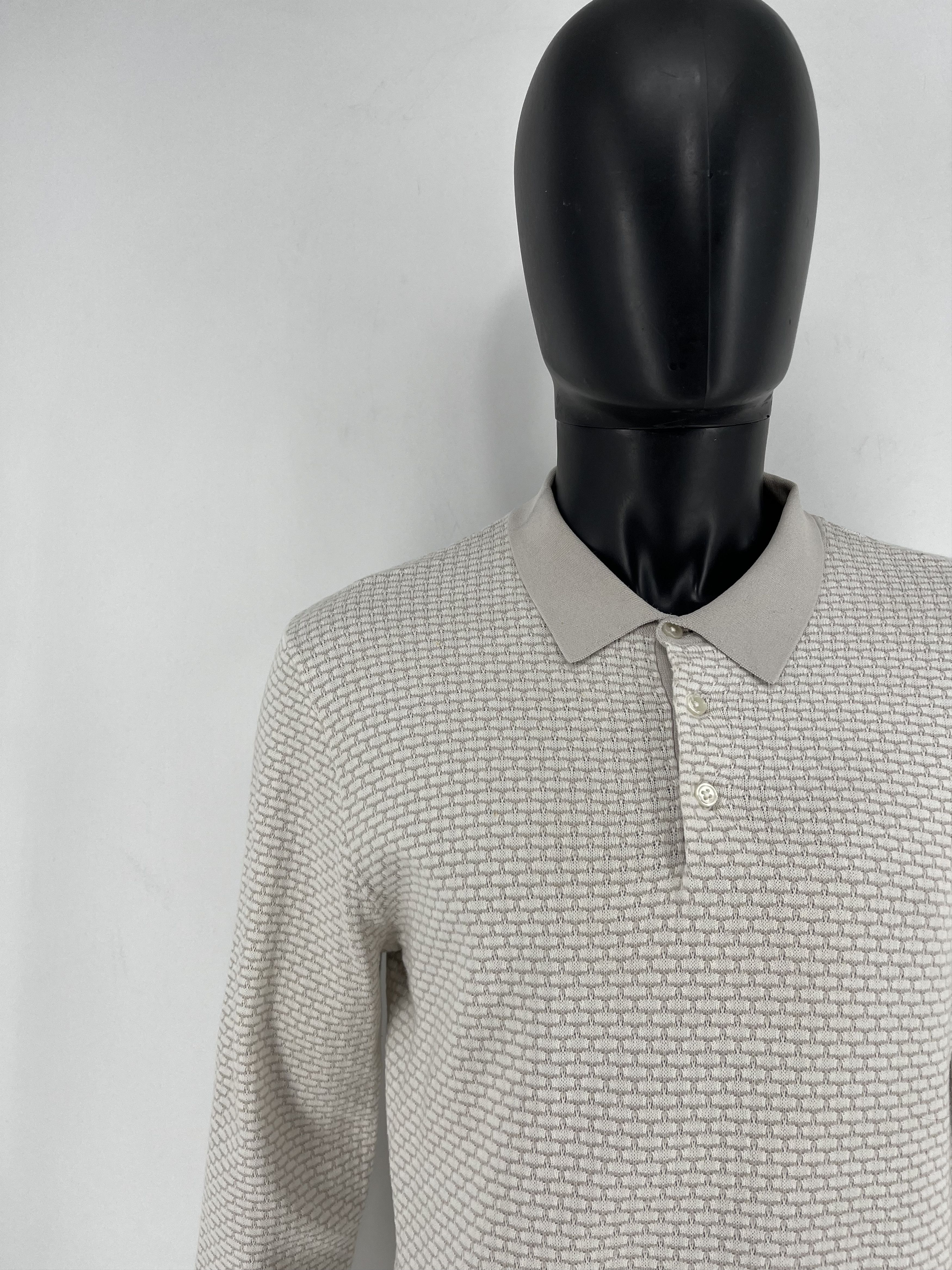 Reiss REISS MEN’S WOOL 1/4 BUTTON LONGSLEEVE POLO SHIRT Size US L / EU 52-54 / 3 - 6 Thumbnail
