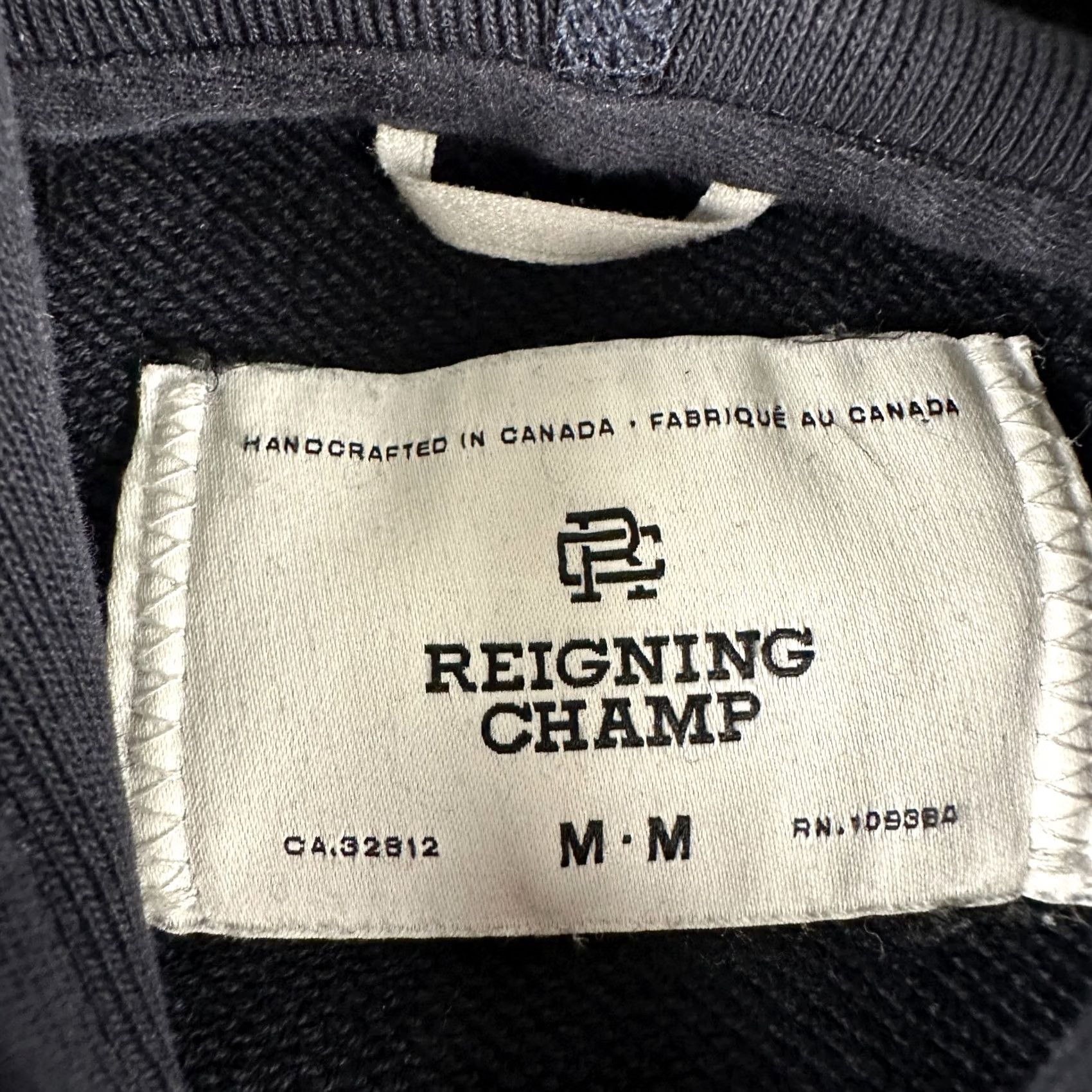 Reigning Champ Reigning Champ Hoodie Mens Medium Navy Pullover Hooded Logo Kangaroo Pocket Blue 90s Sports Size US M / EU 48-50 / 2 - 4 Thumbnail