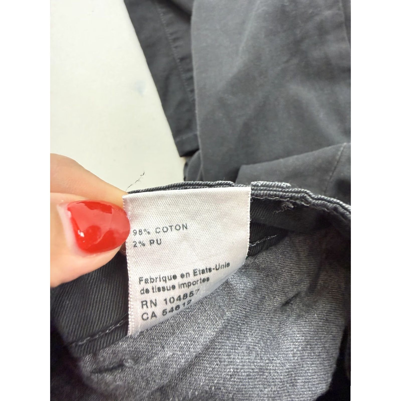Vintage AG Adriano Goldschmied Pants Mens 33x29 Black Chino Straight Leg Casual Size US 33 - 5 Thumbnail
