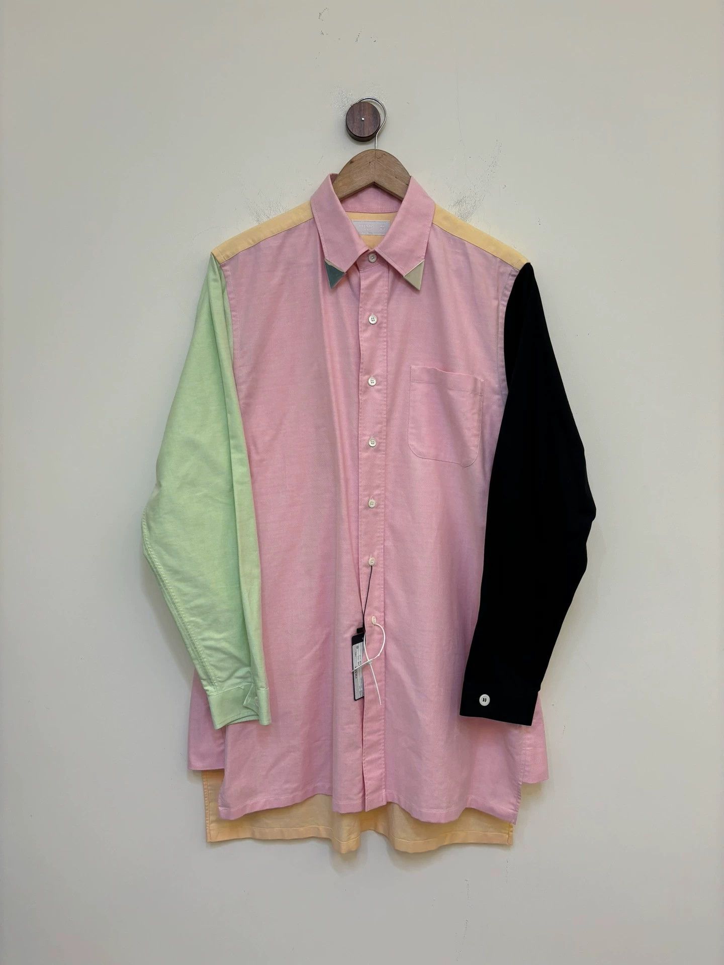 Prada Prada Color Blocked Metal Collar Shirt Men's 40 (L) Size US M / EU 48-50 / 2 - 1 Thumbnail