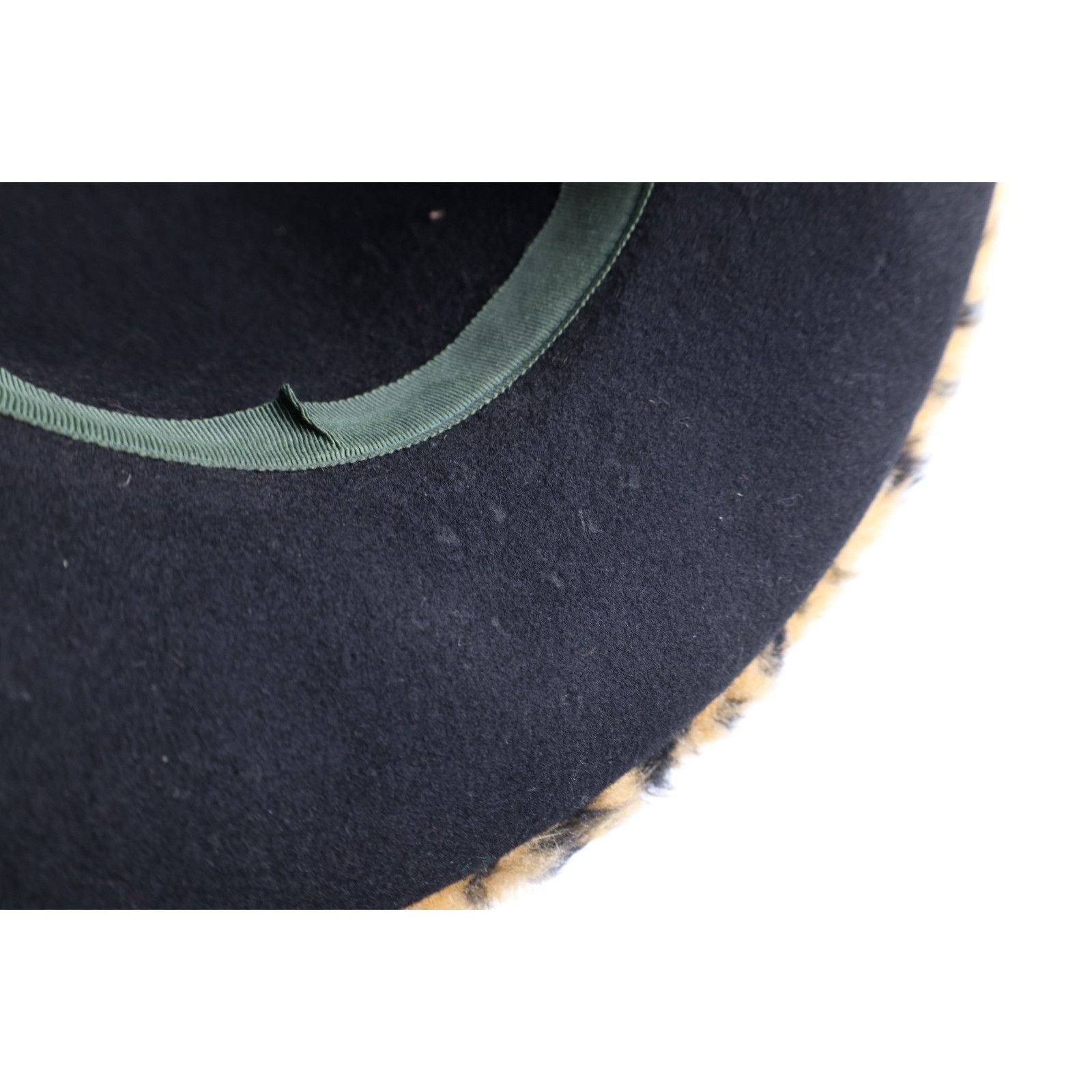 Vintage Vintage 90s Felt Wool Leopard Trim Wedding Church Cloche Hat Size ONE SIZE - 9 Thumbnail