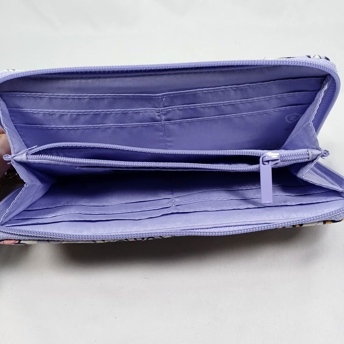 Vera Bradley Vera Bradley Wallet Wristlet Paisley Quilted Zip-Around Multicolor Women’s Small Wrist Strap Purple Lining Fabric Cotton Finish Wallet Size ONE SIZE - 3 Thumbnail