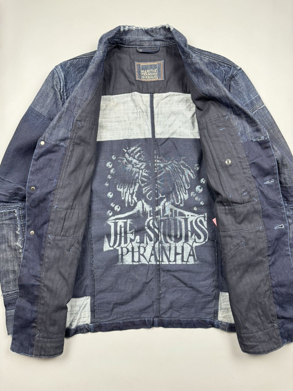 Marithe + Francois Girbaud Marithe Francois Girbaud Patchwork Denim Jacket size 54 Size US L / EU 52-54 / 3 - 8 Thumbnail