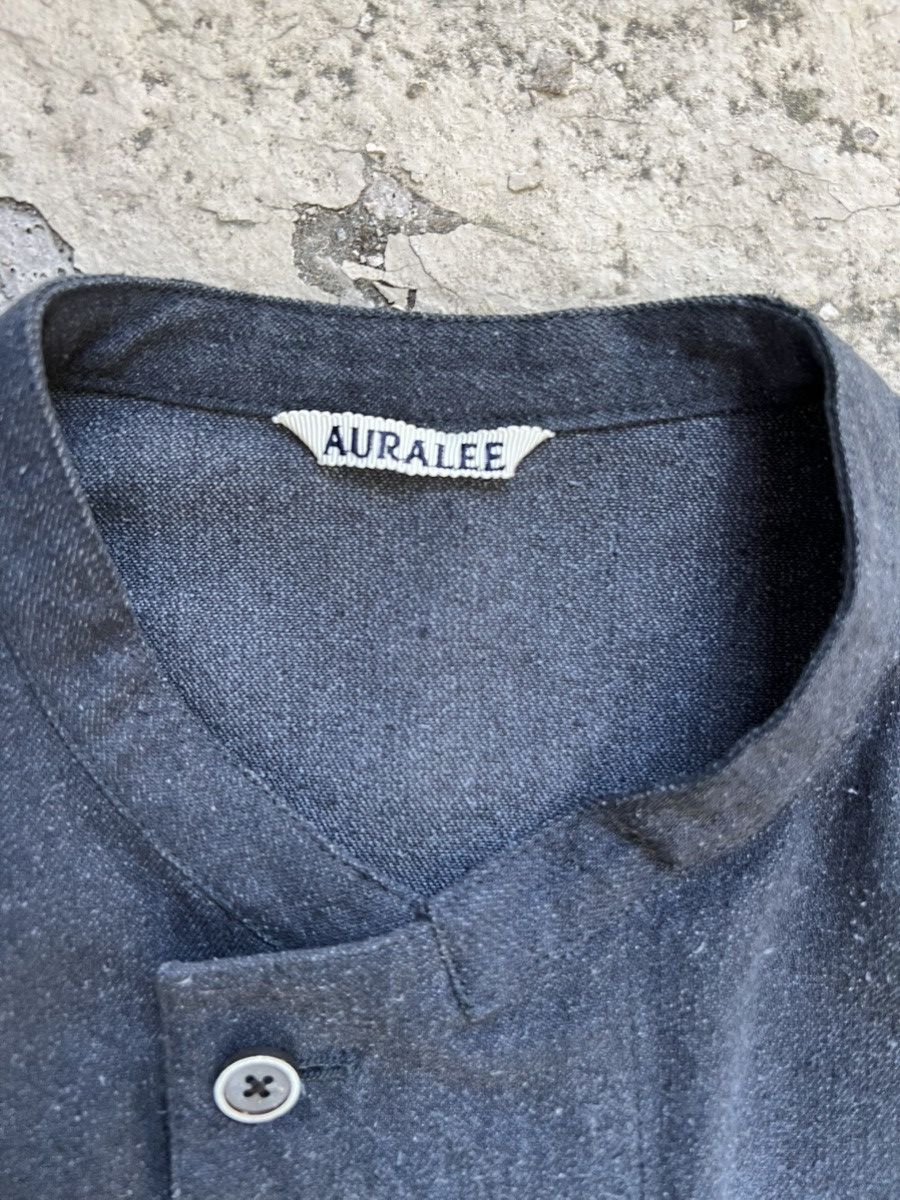Auralee Auralee Asymmetrical Button Silk Denim Light Jacket Size US S / EU 44-46 / 1 - 2 Thumbnail