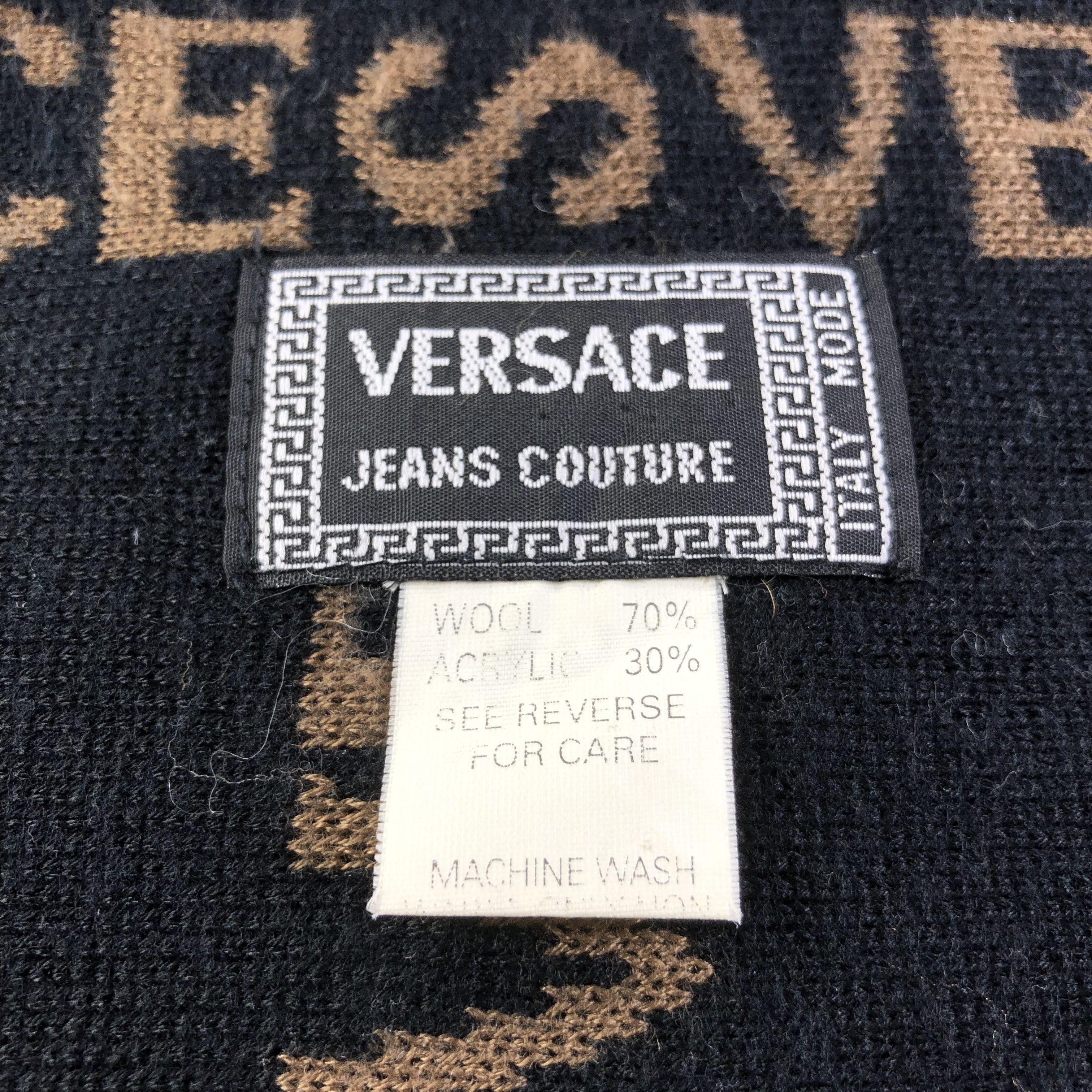 Versace Jeans Couture Versace Wool Scarf Muffler Neck Wrap V1733 Size ONE SIZE - 5 Thumbnail