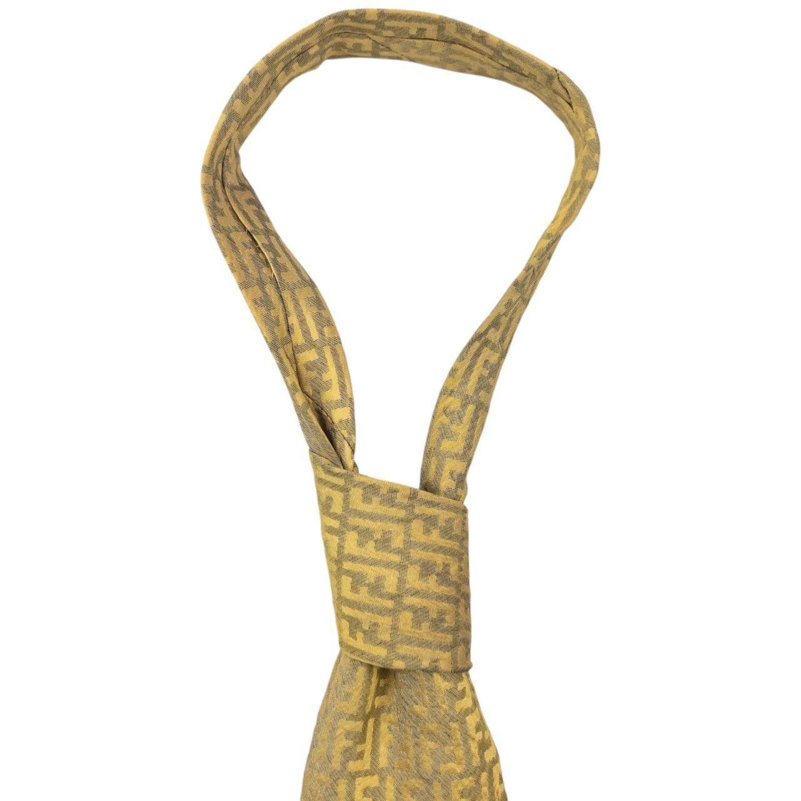 Fendi Vintage Fendi Monogram Silk Tie Size ONE SIZE - 4 Thumbnail